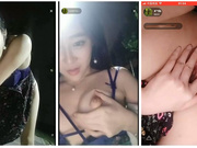 高颜值性感学院派美女主播半夜户外露出勾引两个帅哥吹箫